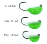 Sheepshead Jig, 2 Pack, Standup Style Jig, Saltwater Fishing Jig, Ultra Tough Powder Coat Finish with 2X Hook, 1/2-2oz Sizes, Multiple Colors