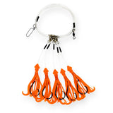 Deep Drop Rig- Super Flexible Stretch Glow Squids – NOAA Compliant Circle Hooks
