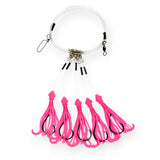 Deep Drop Rig- Super Flexible Stretch Glow Squids – NOAA Compliant Circle Hooks