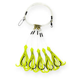 Deep Drop Rig- Super Flexible Stretch Glow Squids – NOAA Compliant Circle Hooks