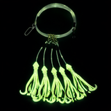Deep Drop Rig- Super Flexible Stretch Glow Squids – NOAA Compliant Circle Hooks