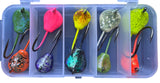 Tautog Jig, 2 Pack, Standup Style Jig, Saltwater Fishing Jig, Ultra Tough Powder Coat Finish with 2X Hook, 1/2-2oz Sizes, Multiple Colors