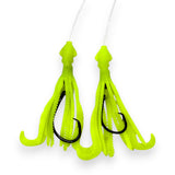Deep Drop Rig- Super Flexible Stretch Glow Squids – NOAA Compliant Circle Hooks