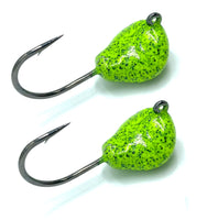 Tautog Jig, 2 Pack, Standup Style Jig, Saltwater Fishing Jig, Ultra Tough Powder Coat Finish with 2X Hook, 1/2-2oz Sizes, Multiple Colors