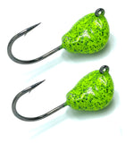 Tautog Jig, 2 Pack, Standup Style Jig, Saltwater Fishing Jig, Ultra Tough Powder Coat Finish with 2X Hook, 1/2-2oz Sizes, Multiple Colors