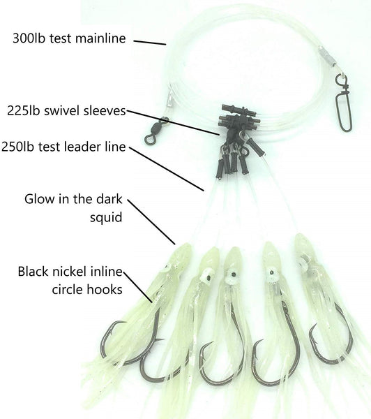 Deep Drop Tilefish Rig with 8/0 Circle Hooks – End Game Tackle Company