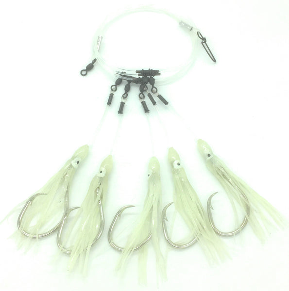 Deep Drop Rigs with Glow Squid and Mustad Circle Hooks – End Game Tackle  Company